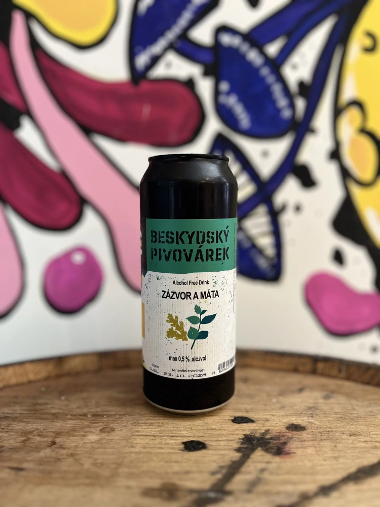 Beskydský pivovárek NEALKO Zázvor a Máta 500 ml